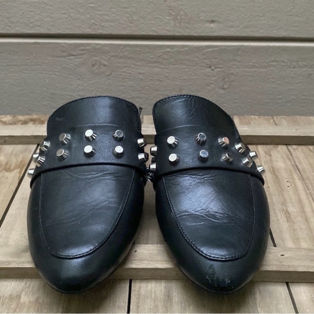 Dolce Vita Black Studded Mules - Picture 3 of 10